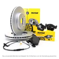 TEXTAR Bremsscheiben + Bel&auml;ge + Wako MERCEDES W202 C200-280 C200/220CDI vorne