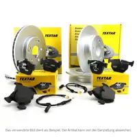 TEXTAR Bremsen Kit Bremsscheiben + Bel&auml;ge + Wako MERCEDES W202 Limo vorne+hinten