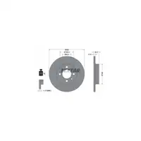 TEXTAR Bremsscheiben f&uuml;r Seat Inca Toledo VW Caddy Golf 3 Passat Vento vorne