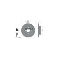 TEXTAR Bremsscheiben Satz f&uuml;r Nissan Micra II (K11) 1.0-1.4 1.5D ohne ABS vorne