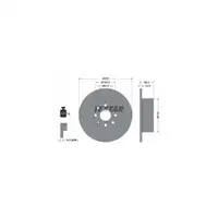 TEXTAR Bremsscheiben f&uuml;r Opel Vectra B 1.6-2.0 1.7TD 2.0DI/DTI 2.2DTI hinten