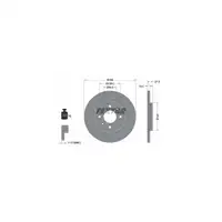 TEXTAR Bremsscheiben Citroen Berlingo C2 C3 C4 f&uuml;r Peugeot 301 Partner vorne