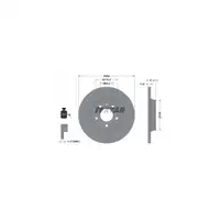 TEXTAR Bremsscheiben Satz f&uuml;r Ford Galaxy Seat Alhambra VW Sharan T4 hinten