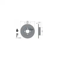 TEXTAR Bremsscheiben f&uuml;r Audi 100 80 VW Derby Golf 1 2 Jetta Passat Polo vorne