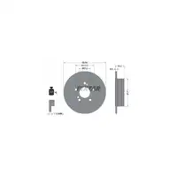 TEXTAR Bremsscheiben Satz Mercedes 190 W201 W124 hinten