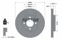 TEXTAR Bremsscheiben f&uuml;r Seat Arosa VW Golf 2 3 Jetta Lupo Passat Polo vorne