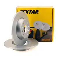 TEXTAR Bremsscheiben Satz f&uuml;r Audi A3 Q3 VW CC Eos Golf 5 6 Passat Sharan hinten