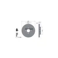TEXTAR Bremsscheiben f&uuml;r Mitsubishi Carisma (DA) 15 Zoll Volvo S40 I V40 vorne