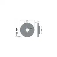 TEXTAR Bremsscheiben f&uuml;r Nissan 180SX 200SX Almera II (N16) Primera (P11) vorne