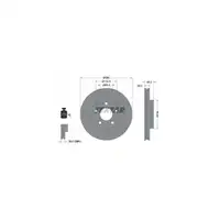 TEXTAR Bremsscheiben f&uuml;r Nissan Almera Tino Cefiro Maxima Primera X-Trail vorne
