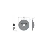 TEXTAR Bremsscheiben Satz f&uuml;r Fiat Croma Opel Signum Vectra C Saab 9-3 hinten
