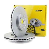 TEXTAR Bremsscheiben Satz f&uuml;r Audi A3 8P 8V VW Eos Golf 5 6 7 Polo Touran vorne
