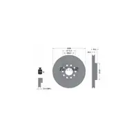 TEXTAR Bremsscheiben Satz f&uuml;r Skoda Superb (3U4) VW Passat (3B) 1LE/1ZC vorne