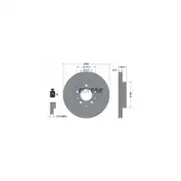 TEXTAR Bremsscheiben Satz f&uuml;r Mazda 6 (GG GY) 1.8 2.0 2.3 2.0DI 2.0CiTD vorne