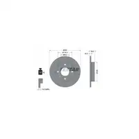 TEXTAR Bremsscheiben Satz f&uuml;r Mitsubishi Colt CZC VI Smart ForFour hinten