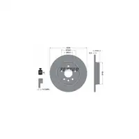 TEXTAR Bremsscheiben f&uuml;r Ford Focus C-Max Focus II Volvo C30 C70 S40 V50 hinten