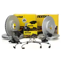 TEXTAR Bremsscheiben + Bel&auml;ge + Wako f&uuml;r OPEL ASTRA G ZAFIRA A vorne + hinten