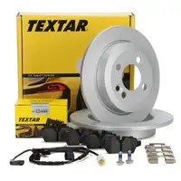 TEXTAR Bremsscheiben + Bremsbel&auml;ge + Wako MIN R57 R55 ONE / COOPER / S hinten