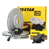 TEXTAR Bremsscheiben + Bel&auml;ge + Wako f&uuml;r AUDI A3 8P SEAT SKODA VW GOLF 5 6 vorne