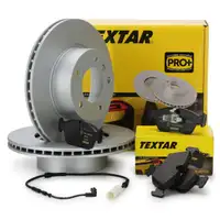 TEXTAR Bremsscheiben + Bremsbel&auml;ge + Wako BMW 1er E87 120i 120d 3er E90 vorne
