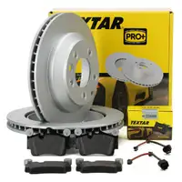 TEXTAR Bremsscheiben + Bel&auml;ge + Wako AUDI Q7 PORSCHE CAYENNE VW TOUAREG hinten