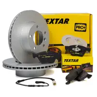 TEXTAR Bremsscheiben + Bel&auml;ge + Wako BMW 1er E81-88 3er E90-93 bis 03.2010 vorne