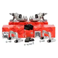 2x TRW Bremssattel + Halter + ZIMMERMANN 20961.172.1 Bremsbel&auml;ge AUDI SEAT SKODA VW hinten