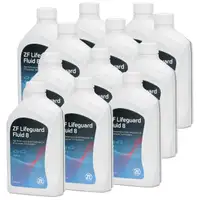 12x 1 Liter ZF PARTS Getriebe&ouml;l Automatikgetriebe&ouml;l LifeGuard FLUID 8 HP