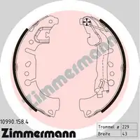 ZIMMERMANN Bremsbacken f&uuml;r FIAT 500L (199_) TIPO (356_) 0.9 1.4 1.6 1.3 D 1.6 D