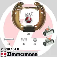 ZIMMERMANN Bremsbacken + Radbremszylinder f&uuml;r Renault Clio I Super 5 Twingo I