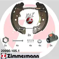 ZIMMERMANN Bremsbacken + Radbremszylinder Citroen AX Saxo f&uuml;r Peugeot 106 I II