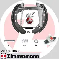 ZIMMERMANN Bremsbacken + Radbremszylinder f&uuml;r Audi 80 A2 Arosa Golf Polo Vento