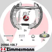 ZIMMERMANN Bremsbacken + Radbremszylinder f&uuml;r VW Polo 86c mit Bremskraftregler