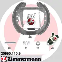 ZIMMERMANN Bremsbacken + Radbremszylinder f&uuml;r Audi 100 80 Inca Caddy II Passat