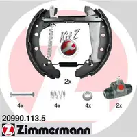 ZIMMERMANN Bremsbacken + Radbremszylinder f&uuml;r Skoda Felicia I II (6U) 1.6 1.9D