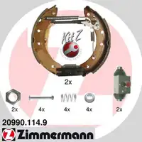 ZIMMERMANN Bremsbacken + Radbremszylinder Satz Saxo Xsara 106 II 206 306