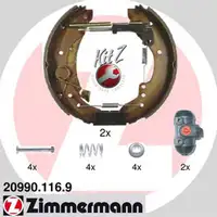 ZIMMERMANN Bremsbacken + Radbremszylinder Satz Jumper Ducato Boxer bis 08.2001