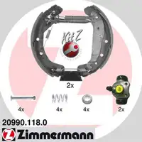 ZIMMERMANN Bremsbacken + Radbremszylinder Satz f&uuml;r Opel Astra G ab Fgst. Combo