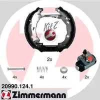 ZIMMERMANN Bremsbacken + Radbremszylinder Citroen C2 C3 I II f&uuml;r Peugeot 1007
