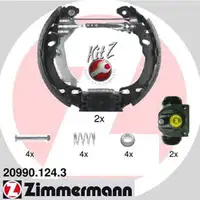 ZIMMERMANN Bremsbacken + Radbremszylinder f&uuml;r Fiat 500 (312) Panda Ford KA RU8