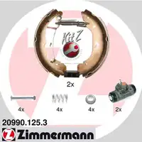 ZIMMERMANN Bremsbacken + Radbremszylinder Satz f&uuml;r Ford Transit 01.2000-05.2006