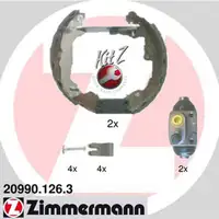 ZIMMERMANN Bremsbacken + Radbremszylinder f&uuml;r Ford Focus Kombi DNW 1.4/1.6/1.8