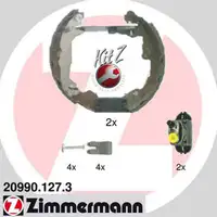 ZIMMERMANN Bremsbacken + Radbremszylinder Satz f&uuml;r Ford Focus I 10.1998-09.2004