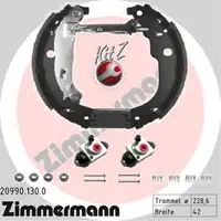 ZIMMERMANN Bremsbacken + Radbremszylinder Satz CITROEN DS3 f&uuml;r PEUGEOT 207 / SW
