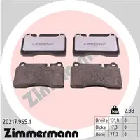 ZIMMERMANN rd:z Bremsbel&auml;ge LAND f&uuml;r ROVER RANGE ROVER III / SPORT (L320) vorne