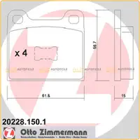 Zimmermann SPORT Bremsscheiben + Bremsbel&auml;ge f&uuml;r Audi 80 VW Golf 1 Passat vorne