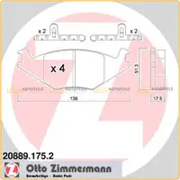ZIMMERMANN Bremsbel&auml;ge Bremsbelagsatz f&uuml;r VW Golf II Jetta II Polo (86c) vorne