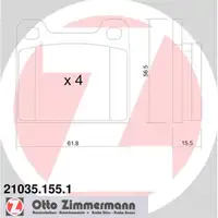 ZIMMERMANN Bremsbel&auml;ge MERCEDES /8 W114 W115 W116 W126 W108 W109 W123 hinten