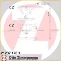 ZIMMERMANN Bremsbel&auml;ge Bremsbelagsatz + Wako f&uuml;r BMW X5 E53 3.0-4.8 3.0d hinten