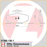 ZIMMERMANN Bremsscheiben + Bel&auml;ge f&uuml;r VOLVO 740 760 780 940 I II 960 I II hinten